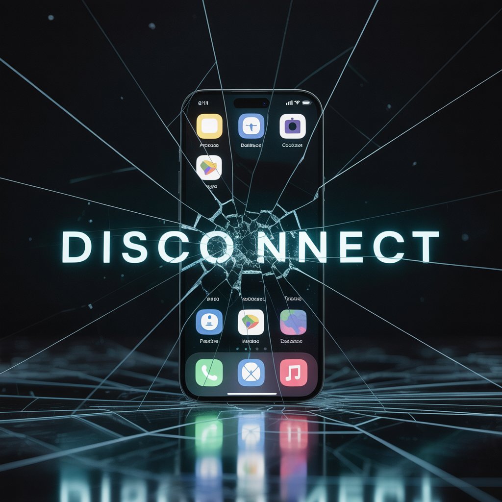 disconnect, phone, screen, graphic